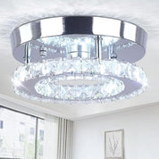Modern LED 3-Ring Crystal Chandelier Light for Home Décor