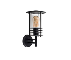 Modern IP44 Rated Silver Stainless Steel Metal Fisherman's Lantern Cage Outdoor Wall Light