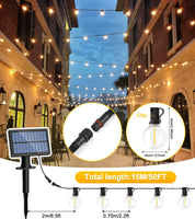 50FT Solar String Lights