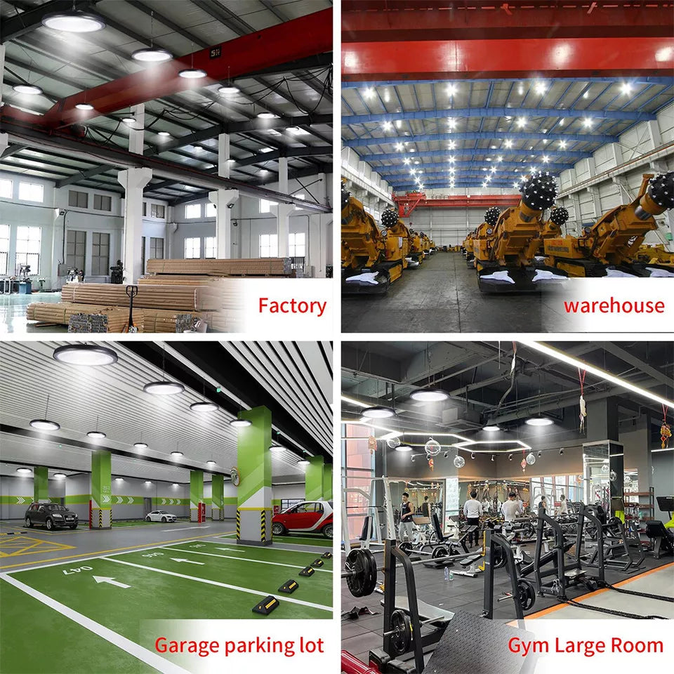 6x 500W UFO LED High Bay Light Industrial Warehouse Factory Workshop Lights
