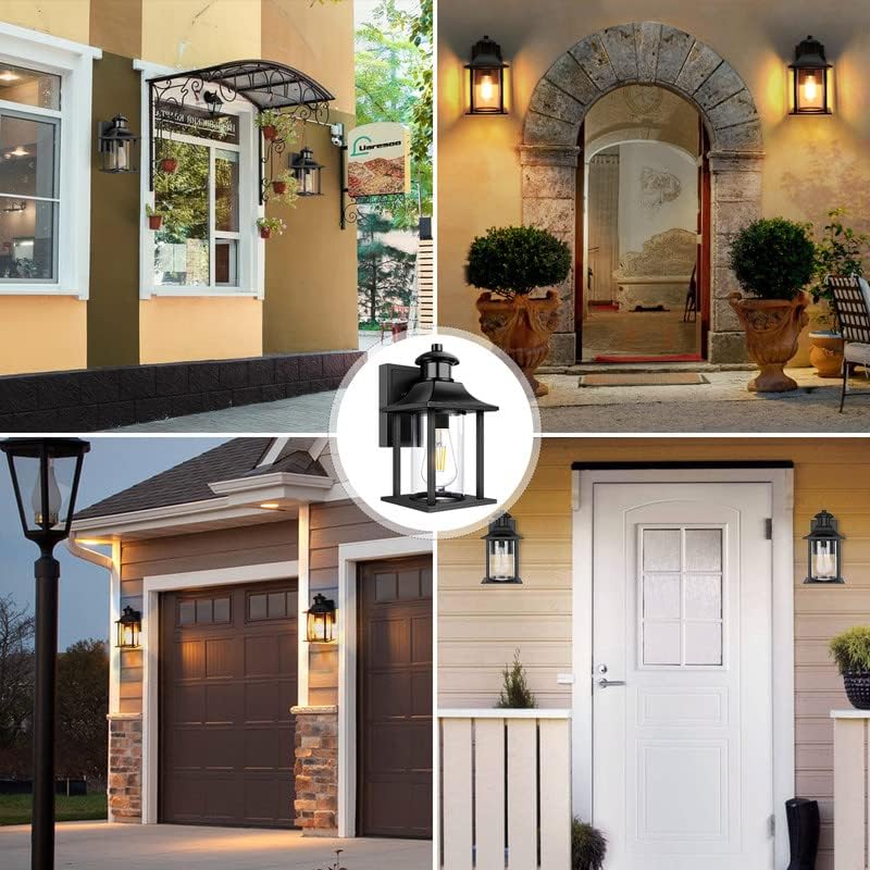 Outdoor Motion Sensor Glass Lamp
