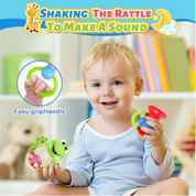 Omgpeike Baby Rattle & Teether Toy Set – 11-Piece Infant Toys with Storage Box, 0–12 Months