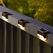 Solar Deck Lights 12 Pack – Outdoor Waterproof LED Step Lights (Warm White, Brown)