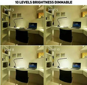 USB Clip On Desk Lamp Flexible Clamp Reading Light LED Bed Table Bedside Night