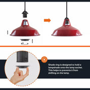 Pendant Light Fitting Set with E27 Holder, Ceiling Rose & Hanging Suspension Kit