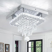Modern LED 3-Ring Crystal Chandelier Light for Home Décor