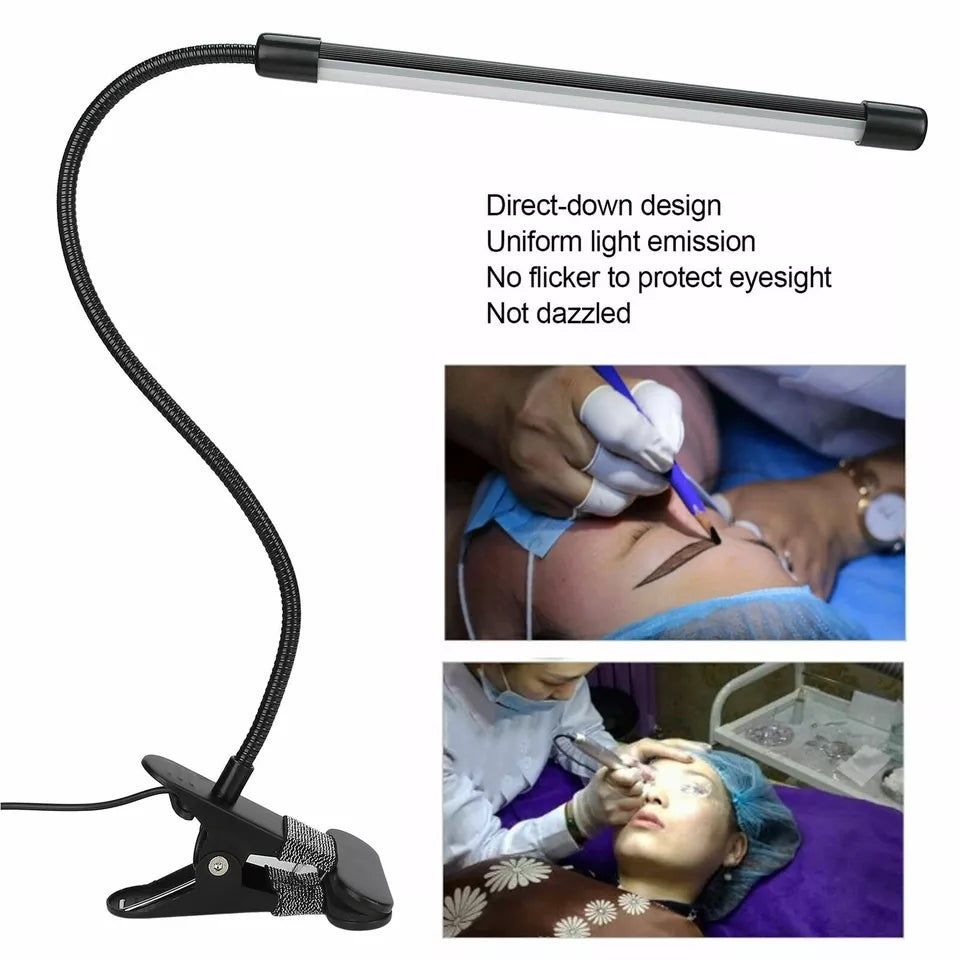 USB Clip On Desk Lamp Flexible Clamp Reading Light LED Bed Table Bedside Night