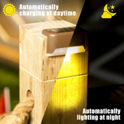 Solar Deck Lights 12 Pack – Outdoor Waterproof LED Step Lights (Warm White, Brown)