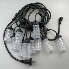 5M LED S14 Outdoor Garden Festoon String Lights - 10 Shatterproof Bulbs, 10W Long Bright Effect