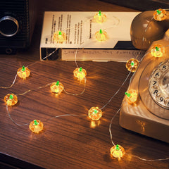 20 LED Pumpkin String Lights with Timer – 2m
