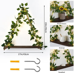 Macrame Hanging Shelves Set of 2 Boho Décor