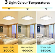 22CM LED Ceiling Light, 18W, 3 CCT Waterproof Flush Mount