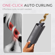 1-Inch Automatic Rotating Curling Iron – Ionic Ceramic Beach Waves Hair Curler