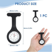 Nurse Brooch Fob Watch with Pin, Medical Pocket Clock for Doctors & Nurses