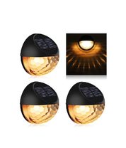 Solar Fence Lights - Warm White (8 Pack) for Garden, Fence, Patio Use