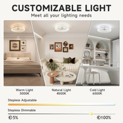 Modern Smart Ceiling Fan with LED Light – 6 Speeds, Dimmable Warm-to-Cool Lighting, and Remote Control for Bedrooms, Living Rooms