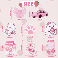 8PCS Cute Pink Car Air Fresheners – Hanging Scented Ornaments for Car & Home Décor