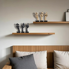 Oliruim 3-Piece Black Woman Face Statue Set – Modern Home Accent & Desk Decor