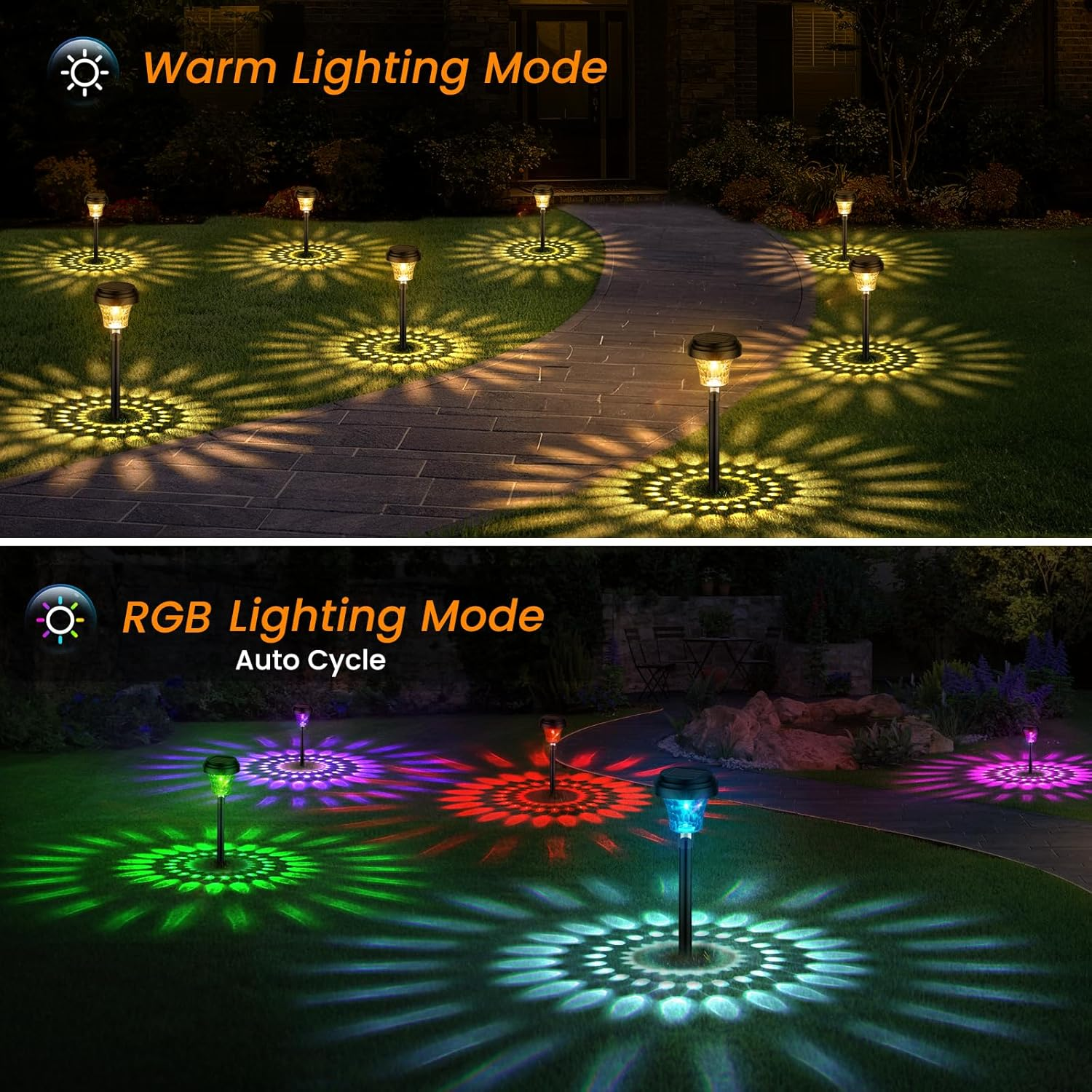 8 Pack Garden Solar Stake Lights