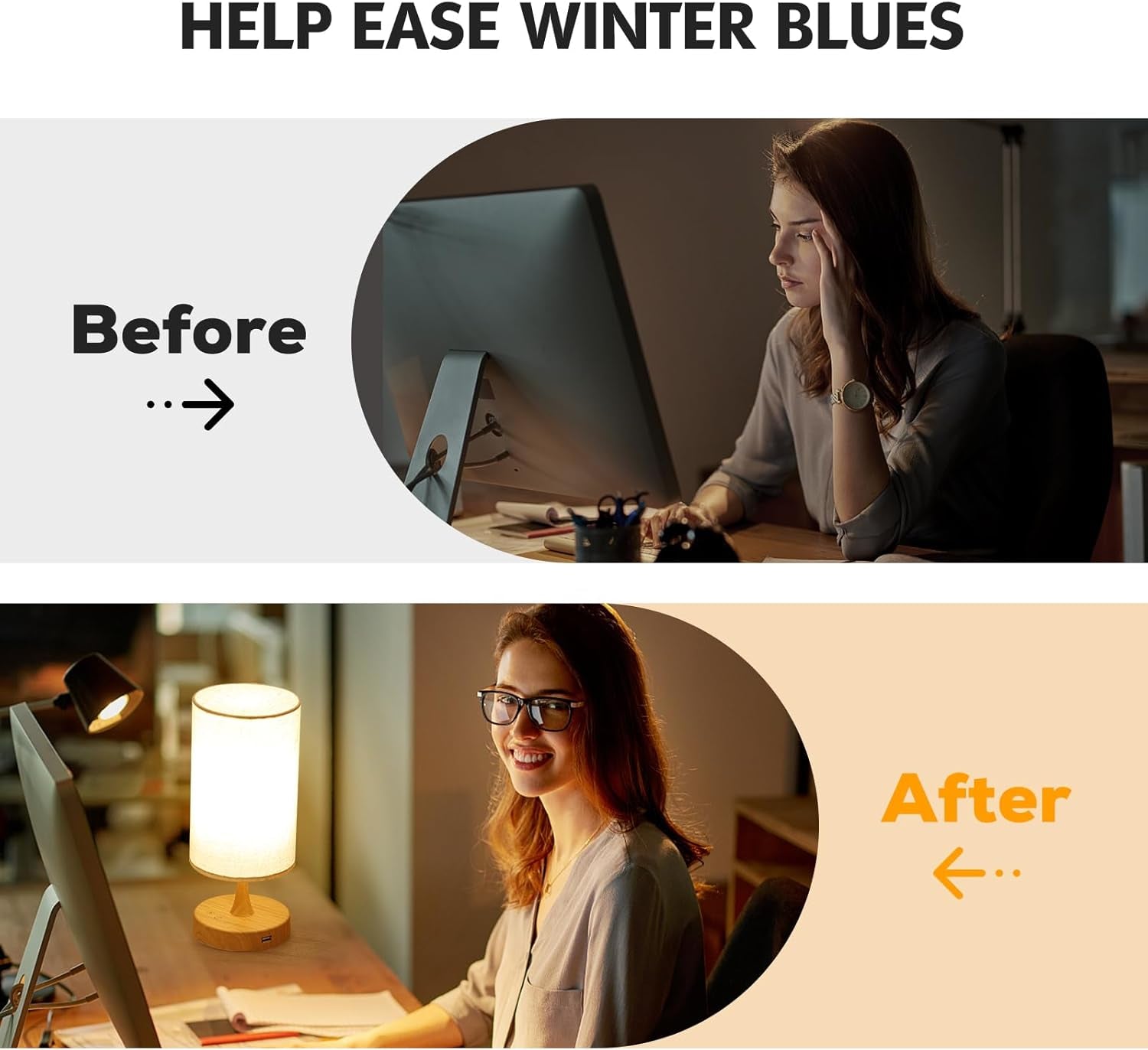 SAD Light Therapy Lamp with Remote – 10,000 Lux UV-Free Full Spectrum Light