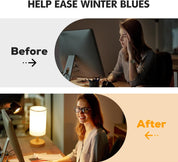 SAD Light Therapy Lamp with Remote – 10,000 Lux UV-Free Full Spectrum Light