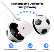 Interactive Smart Dog Ball 3.15" USB Rechargeable Moving Toy with LED Lights