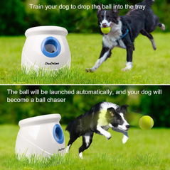 Automatic Dog Ball Launcher, Rechargeable Fetch Machine for Large Dogs (10–40Ft)
