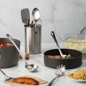 10-Piece Stainless Steel Kitchen Utensil Set – Nonstick, Heat-Resistant Cooking Tools with Holder