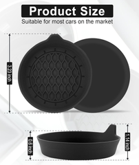 4-Pack Silicone Car Cup Holder Coasters – Universal Non-Slip Car Interior Accessories