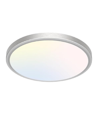 15W Flush Mount LED Ceiling Light – Brushed Nickel, 3 CCT