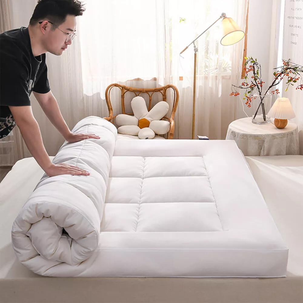 Extra Thick 10cm Mattress Topper Double Bed – Soft, Breathable & Hypoallergenic