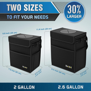 Foldable Car Bin with Lid – Waterproof Vehicle Trash Can with Adjustable Straps & Pockets