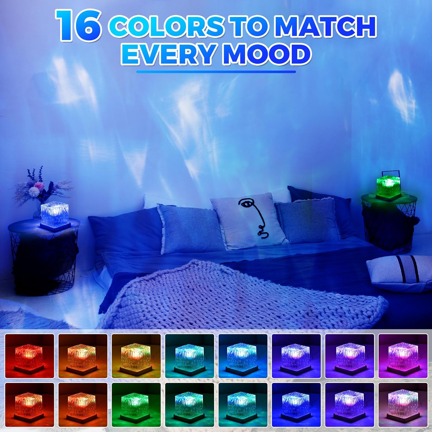 Luminorthe Cube Lamp – USB Aurora Light Projector