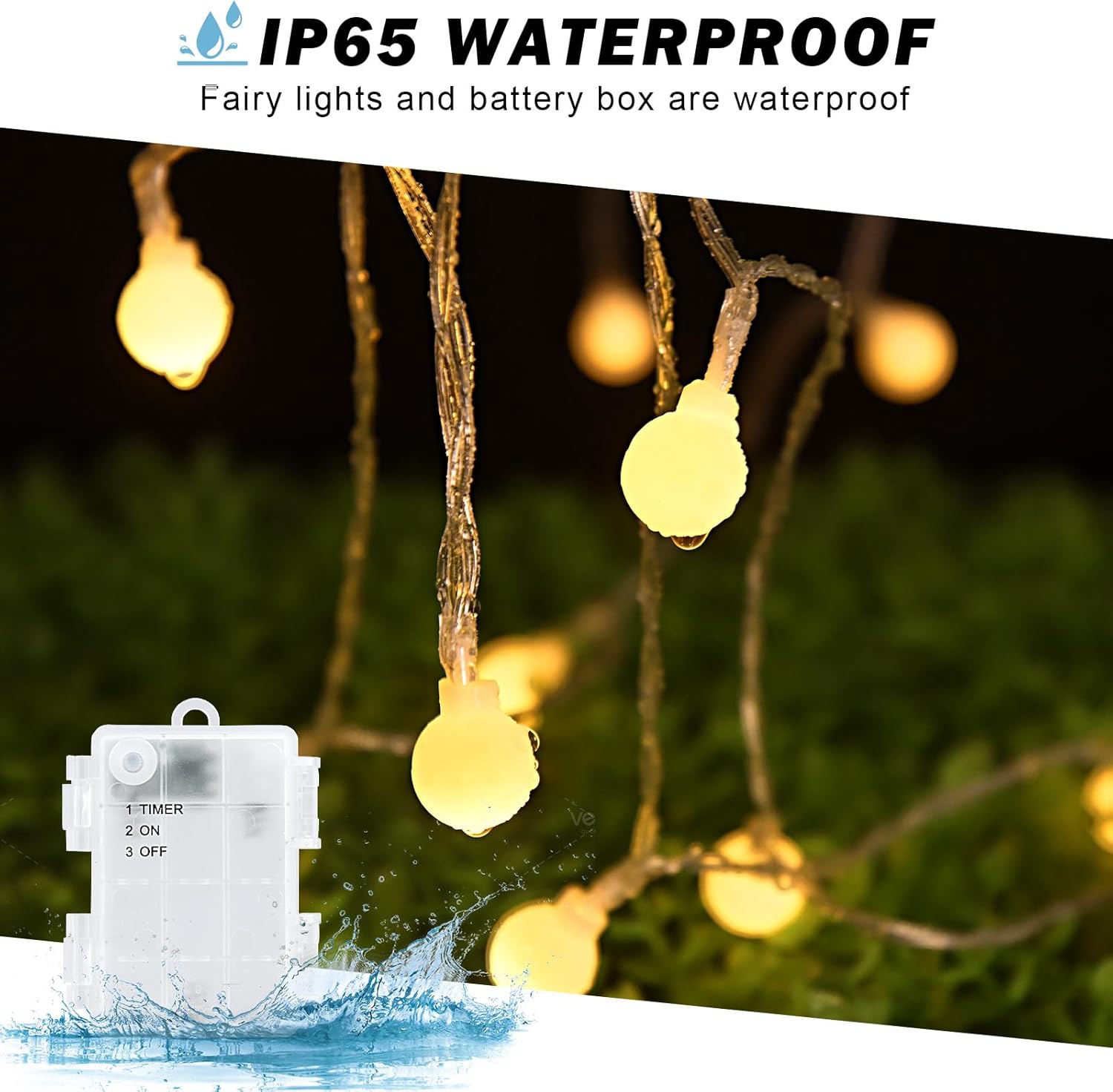Battery Globe String Lights – 40 Warm White LEDs