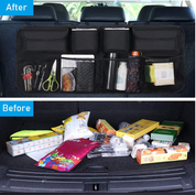 Car Boot Organiser & Waterproof Seat Back Protector – Multi-Pocket Travel Storage