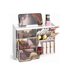 Makeup Organizer with Drawers – Multi-Function Cosmetic & Skincare Storage Box