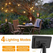 Solar Festoon String Lights – Warm White Outdoor LED Party Decor