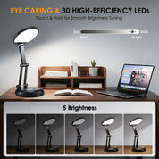Rechargeable LED Desk Lamp, Dimmable Touch Control Light