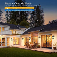 Porch Light Outdoor with Motion Sensor, Dusk-to-Dawn Black