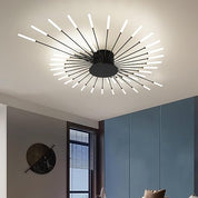 Modern 28-Head LED Ceiling Light, Flower Design Fixture