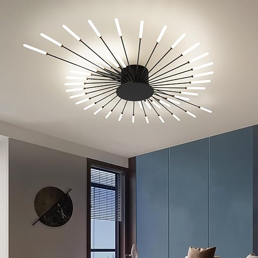 Modern 28-Head LED Ceiling Light, Flower Design Fixture