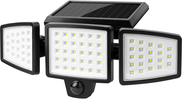 1200LM Solar Security Lights - Motion Sensor Floodlights with 360-Degree Adjustable Heads