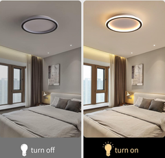 Modern 24W LED Ceiling Light – Ultra-Thin Round 3000K Warm White Lamp for Home & Office (Black)Modern 24W LED Ceiling Light – Ultra-Thin Round 3000K Warm White Lamp for Home & Office (Black)