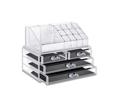 Clear Acrylic Cosmetic Organizer Drawers – Jewelry & Makeup Storage Case