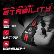 Weight Lifting Wrist Wraps 20" – Cotton Thumb Loop Straps for Gym & Training