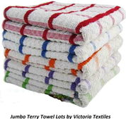 Wonderdry 3-Pack Egyptian Cotton Terry Tea Towels – Jumbo Thick Absorbent Cloths