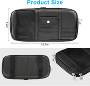 Leather Car Sun Visor Organizer – Multi-Pocket Sunglasses, Card & Document HolderLeather Car Sun Visor Organizer – Multi-Pocket Sunglasses, Card & Document Holder