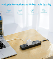 3 Way Extension Lead with Individual Switches – 1.5M Cable, 13A Fused, 3250W, Wall Mountable