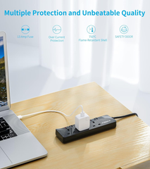 3 Way Extension Lead with Individual Switches – 1.5M Cable, 13A Fused, 3250W, Wall Mountable