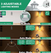 Grey Motion Sensor Outdoor Wall Light with Bulb